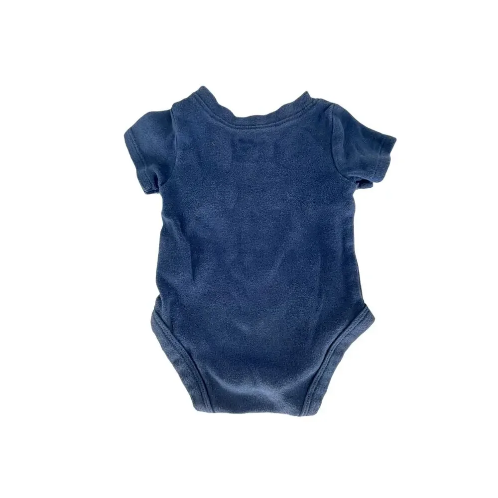 Garanimals Baby Boys Blue Striped Short Sleeve One Piece Size Newborn